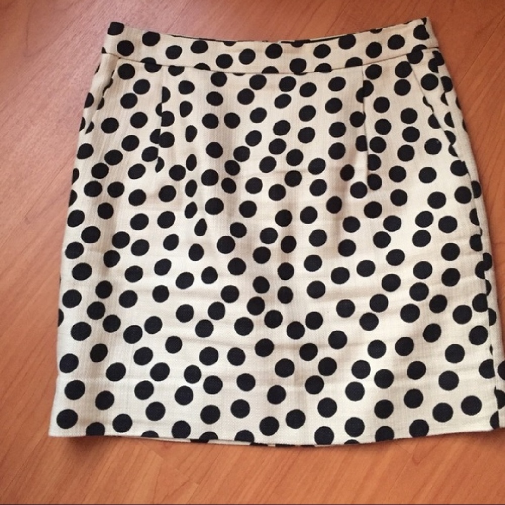J. Crew polka dot skirt